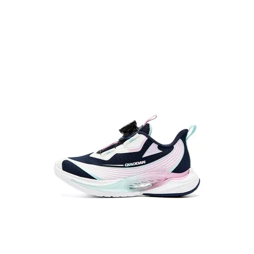 QIAODAN Rebound And Дышащий Низкий Топ Детские Беговые Кроссовки Бегония Синий Джордан Белый Для Детей Возрастом 3-7 Лет