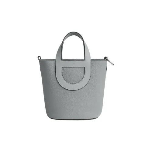 HERMES In The Loop Taurillon Clemence Bullhide с Swift кожа корзинка-сумка сумка женская туманно-серый