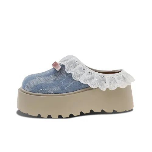 JINDUN Износостойкие Домашние тапочки Женские Джинсовый синий