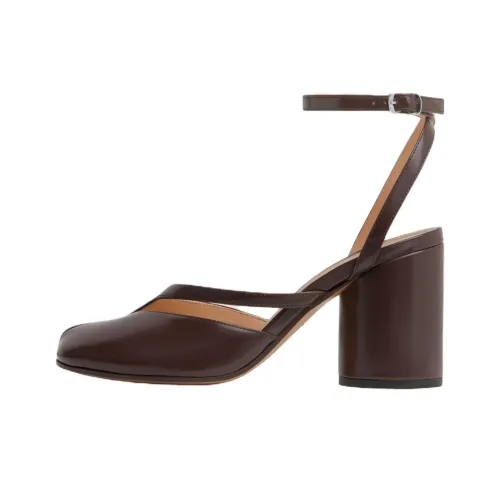 Maison Margiela Tabi Грубый каблук Высокие каблуки 8 см Женские Коричневый