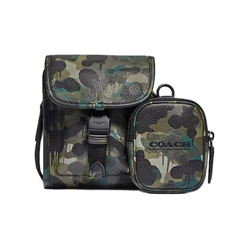 COACH Charter Кожа Сумка через плечо Маленькая Мужская Камуфляж