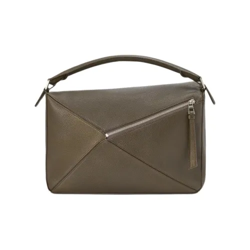 LOEWE Пазл Телячья кожа Через плечо Сумка Большая Мужская Тундровая