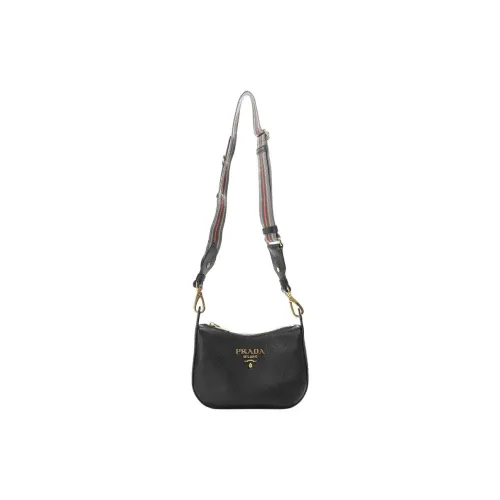 PRADA Сумка через плечо из кожи женская черная