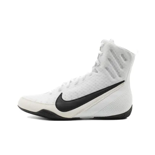 Nike MACHOMAI 3 Устойчивые к истиранию Дышащие Высокие Кроссовки для тренировок Мужские Белый Черный