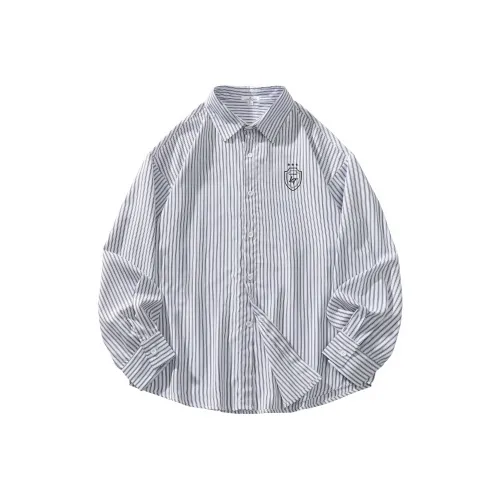 LIVINGTOWN Рубашка Унисекс Черный Белый Полосы