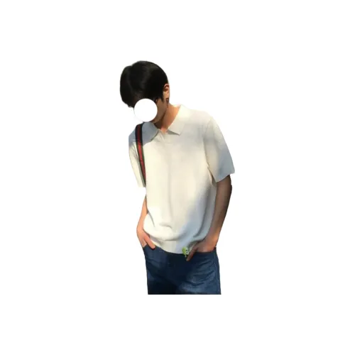 GANGZAI Белое унисекс-поло