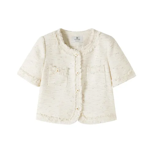 XIANGYING Цапельно-белый Женские Куртки