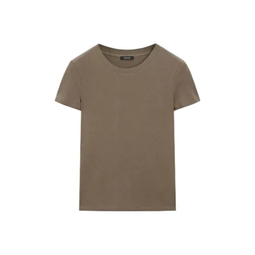 Massimo Dutti Серо-коричневые Женские Рубашки T