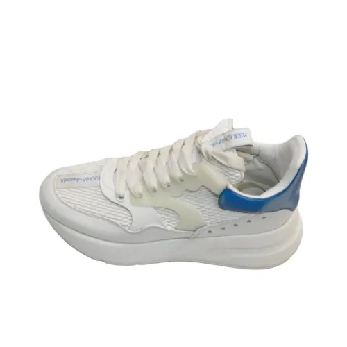 Alexander McQueen OVERSIZED Runner Low Топ Повседневная обувь Мужская Белый Синий