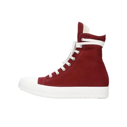 Rick Owens DRKSHDW Высокие кеды женские красный