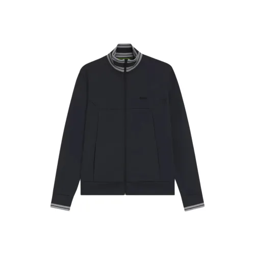 Hugo Boss Темно-синий Серый Воротник Мужские Свитшоты