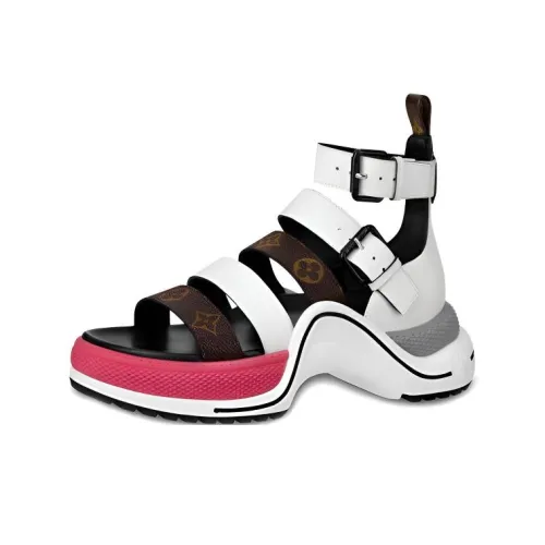 LOUIS VUITTON Archlight 1,0 Пляжные сандалии Женские Розовый Белый