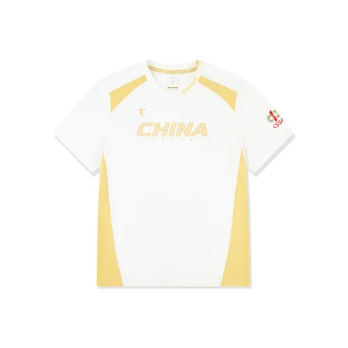 QIAODAN T-Рубашка Мужская Jordan Белый Мороженое Желтый