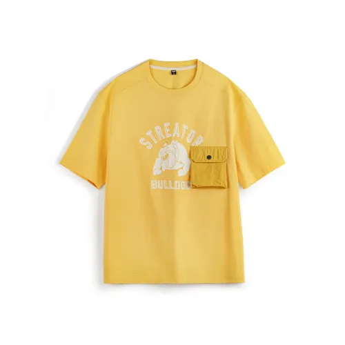 MADEN American Casual Песочно-золотой Желтый Мужская T-рубашка