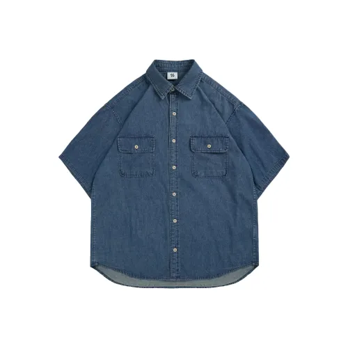 HYLHYL Синие Унисекс Рубашки