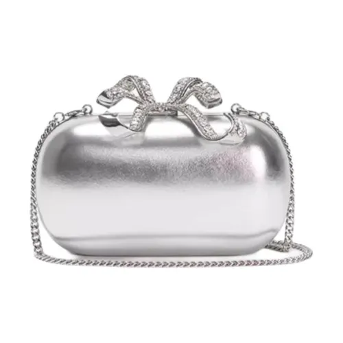 Self Портрет Синтетическая кожа Клатч Мини Женский Серебряный