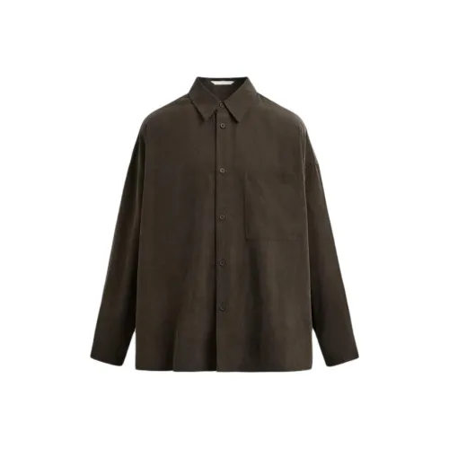 ZARA Шоколад Мужские Рубашки