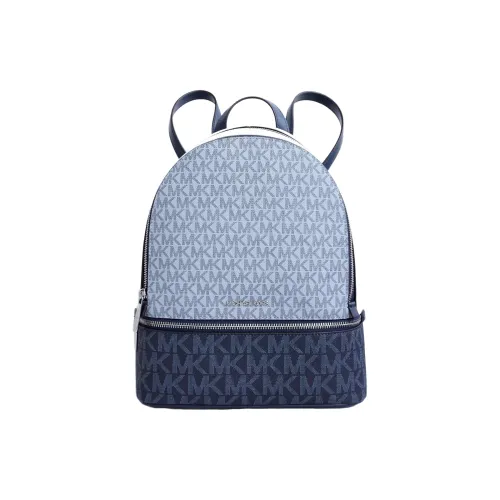 MICHAEL KORS Холст Рюкзак Средний Женский Белый и Темно-синий