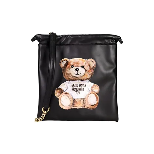 MOSCHINO Сумка через плечо из коровьей кожи женская черная