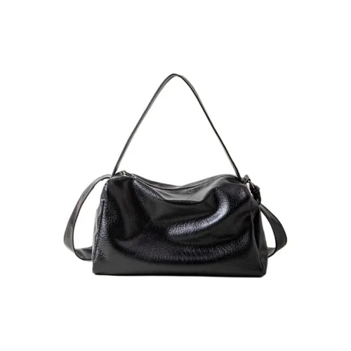 SHIZIYOUA Сумка через плечо из микрофибры сумка среднего размера унисекс черная