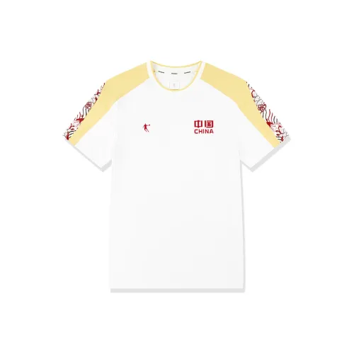 QIAODAN T-Рубашка Мужская Jordan Белый Мороженое Желтый