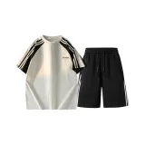 Одежда Набор (Бело-серый топ + Черный низ)