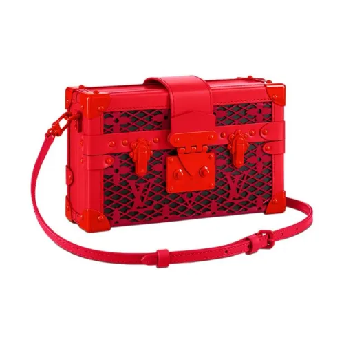 LOUIS VUITTON PETITE MALLE Коровья кожа Одно плечо Сумка Женская Красная