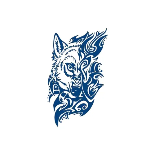 LIEJI Волк Change Травяные Временные Татуировки