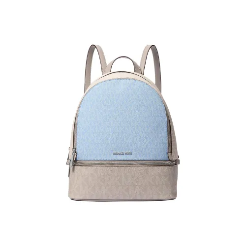 MICHAEL KORS Rhea Покрытый холст Рюкзак Средний Женские Белый и Синий