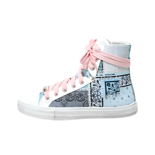 AMIRI Sunset High Top Скейтборд Кроссовки Мужские Синие