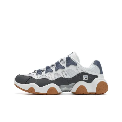 FILA Дышащий и Легкий Низкий Топ Casual Мужской Белый Серый