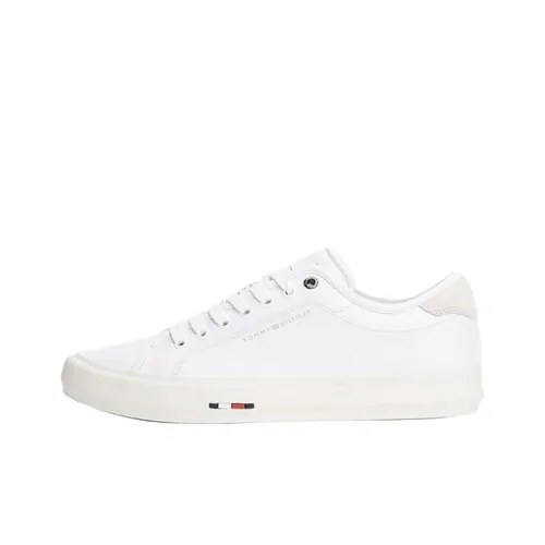 Tommy Hilfiger TRAINERS Низкий Топ Скейтборд Кроссовки Мужские Белые