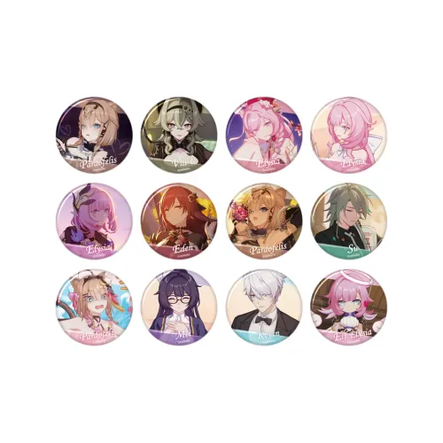 MIHOYO Honkai Impact 3 Элизия Падолфил Верили Эдем Sue Цветущая слива Kevin CG Collection Vol. 3 Значки