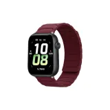 [Бордовый] Броня Узор Магнитный Кремниевый Ремешок