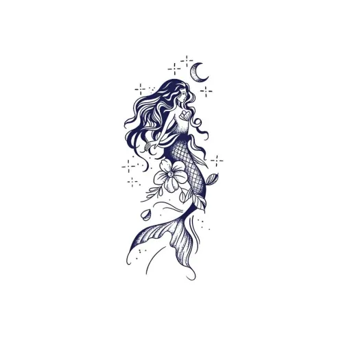 LIEJI Moonlit Mermaid Herbal Tattoo Sticker LIEJI Moonlit Русалка Herbal Tattoo Наклейка