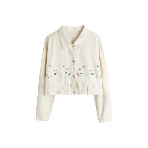 YICHEN Бежево-абрикосовый Женское короткое пальто