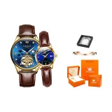 Ремень Золото, Корпус Синий, Циферблат Синий.