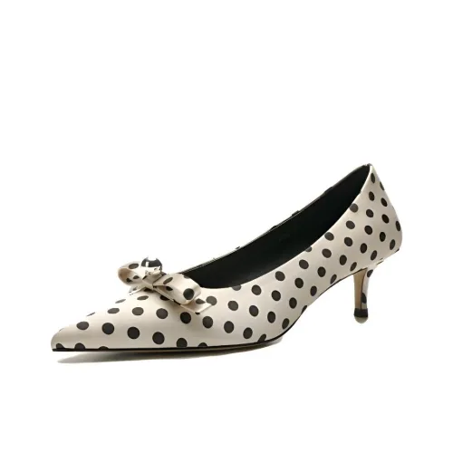 V5 VIWUVIFIVE Высокие каблуки Женские Гороховый узор Абрикос