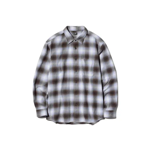 UNIQLO Аква-синий Унисекс Рубашки