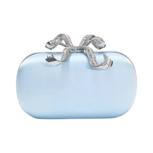 Self Portrait Polyester Clutch Mini Women's Blue
