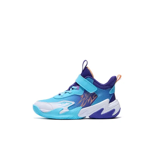 361°KIDS Tough Guys Устойчивый к истиранию Легкий Амортизация Детские Баскетбольные Кроссовки Синий Белый Детский