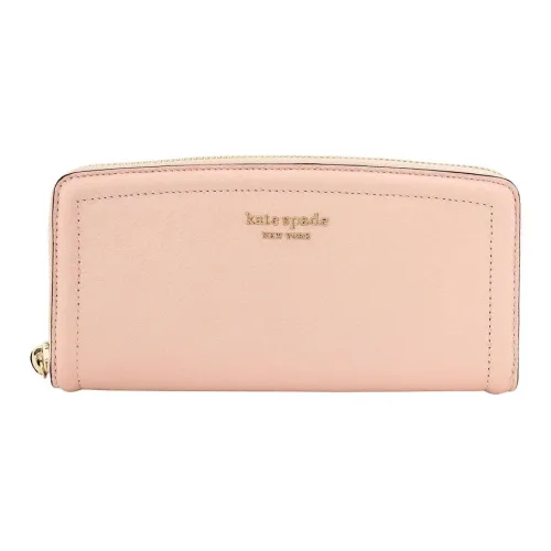 Kate Spade Knott Кожа Клатч Кошелек Женские Конопля Желейно-розовый