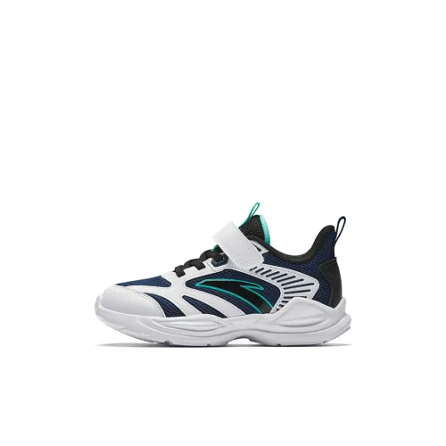 Antakids Running Collection Детские беговые кроссовки Низкий верх Темно-морской синий/Anta белый/Черный Для дошкольников