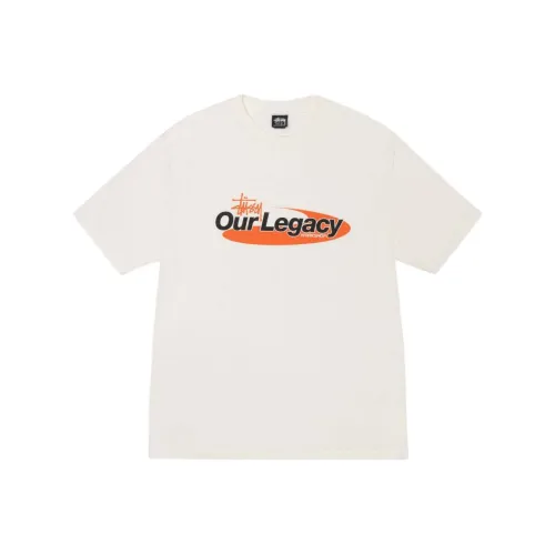 Stussy X Our Legacy OUR LEGACY Коллаборация SS25 Work SHOP Вихрь Tee PIGMENT Окрашенный T Рубашка Унисекс