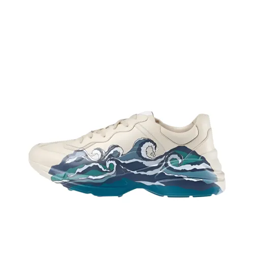 GUCCI Rhyton Low Топ Толстая подошва Кроссовки Женские Кремовые