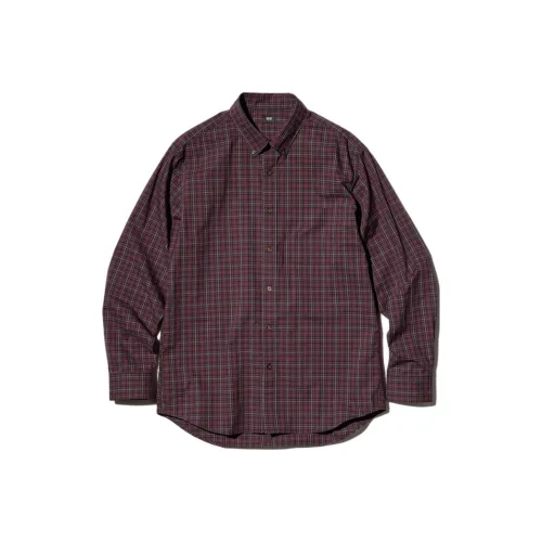 UNIQLO Бургундский Унисекс Рубашки