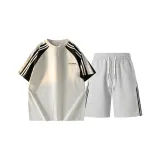 Одежда Набор (Бело-серый топ + Светло-серый низ)