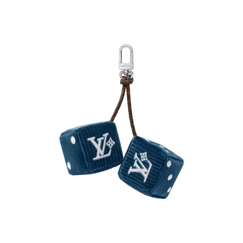 LOUIS VUITTON Nigo Collaboration Коллаборация Lucky Velour Bag Charm Сумка Merch Мужской Синий