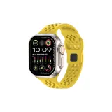 Желтый - Дышащая сетка, отверстие L, обратная пряжка, силиконовый ремешок