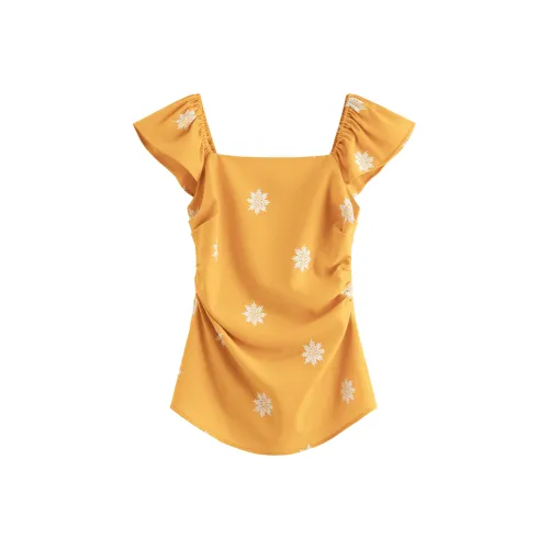 FANSILANEN Мангово-желтые Женские Рубашки